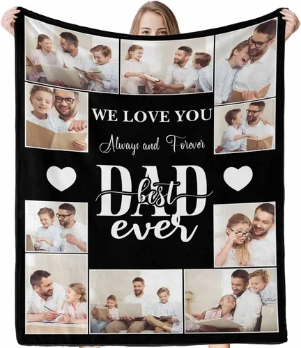 Miniatura 2 de D-Story Manta de fotos personalizada, manta de foto personalizada para disfraz, primera manta de microforro polar ultra suave, manta de cama de 40 x