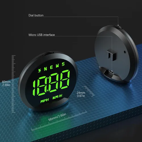 Miniatura 7 de wiiyii Velocímetro GPS G13, pantalla frontal para automóviles con velocidad MPH, dirección de conducción de brújula, recordatorio de conducción
