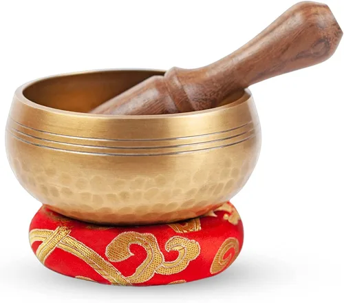 Miniatura 6 de Juego de cuencos tibetanos cantadores - Fácil de tocar para principiantes - Auténtico y elaborado a mano para meditación de atención plena, sonido