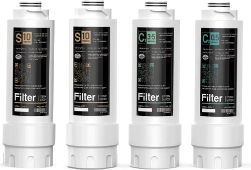 Frizzlife SKP-HF Kits de carcasa de repuesto (paquete de 4) con cartuchos de filtro en el interior para sistema de filtro de agua debajo del