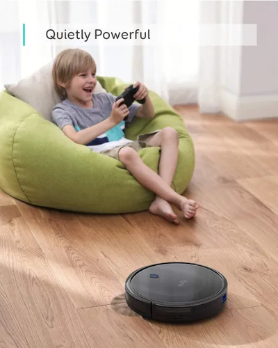 Miniatura 11 de eufy Aspiradora Robot 11S MAX, Superdelgada, Fuerte Succión, Silenciosa, Aspiradora Robótica de Carga Automática, Limpia Pisos Duros y Alfombras
