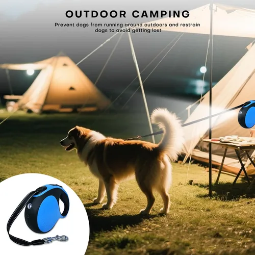 Miniatura 7 de Correa retráctil para perro con luz LED recargable, correa de perro resistente de 16 pies para perros medianos y grandes de hasta 110 libras, 360°