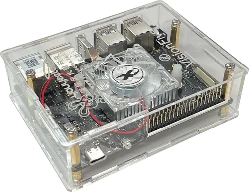 Miniatura 3 de WayPonDEV Funda acrílica para computadora VisionFive2 RISC-V Linux de una sola placa (con disipador de calor)