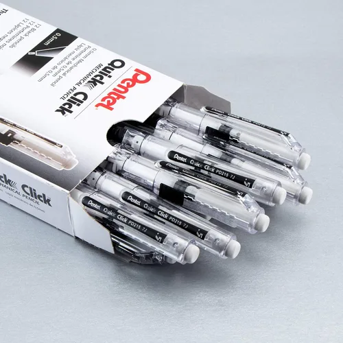 Miniatura 2 de Pentel QUICK CLICK - Portaminas, (0.5mm), cuerpo negro, caja de 12 (PD215A)