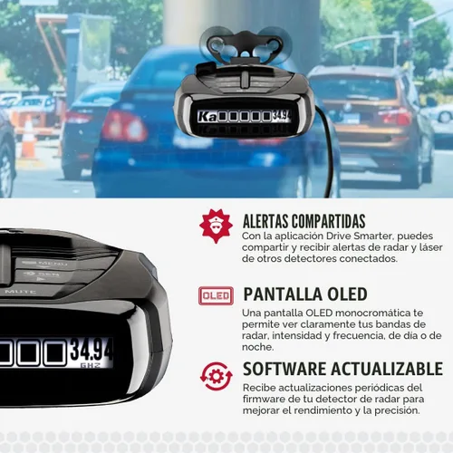 Miniatura 4 de Detector de Radar Láser Cobra RAD 480i – Detección de Largo Alcance, Bluetooth, Compatible con Apple CarPlay y Android Auto, Detección Delantera
