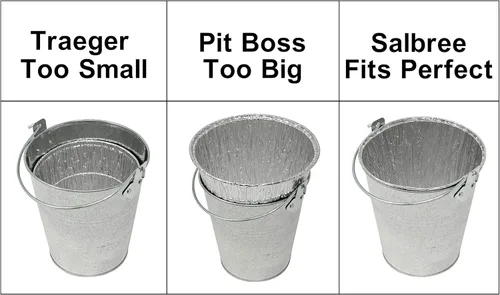 Miniatura 2 de Bandeja de revestimiento de papel de aluminio para cubeta de ahumador con goteo para atrapar grasa, compatible con Traeger, Oklahoma Joe, Behrens