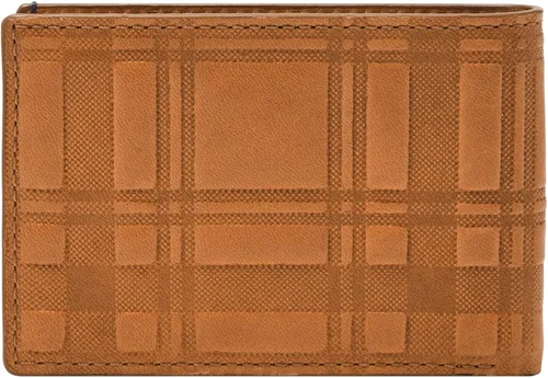 Miniatura 2 de Fossil Cartera de cuero delgada minimalista plegable con bolsillo frontal para hombre