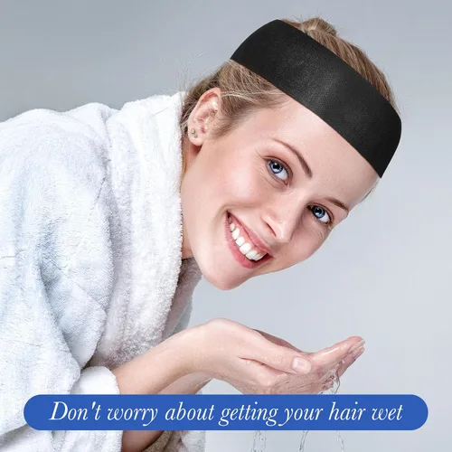 Miniatura 7 de Waydress 140 diademas faciales desechables de spa con cierre cómodo, bandas faciales elásticas, banda suave para el cuidado de la piel para mujeres