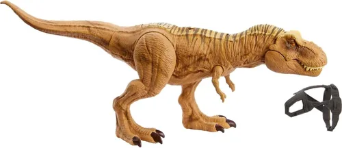 Miniatura 5 de Mattel Jurassic World Track 'n Attack - Figura de acción de dinosaurio, juguete de tiranosaurio Rex con luces, sonido, movimiento y accesorios