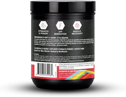 Miniatura 4 de Max Muscle Creatine Rainbow Candy Flavor for Muscle Growth, Increased Strength, Enhanced Energy Output, Boost Endurance, Maximum Absorption and