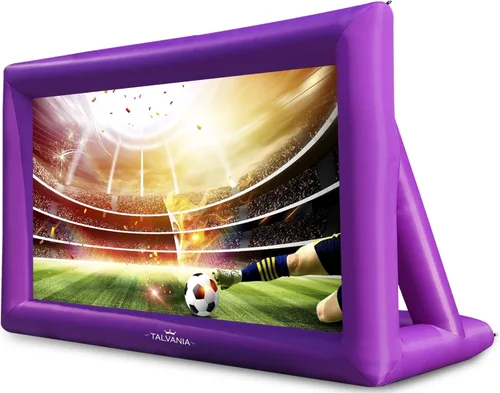 Pantalla de proyector inflable de 30 pies para ver películas de TV en exteriores e interiores, pantalla enorme, soplador, amarres, estacas, bolsas