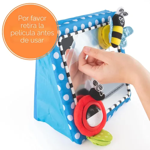 Miniatura 4 de Cuna Sassy y espejo en el piso, Azul