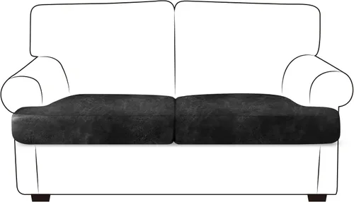 Miniatura 52 de ANARACHON Fundas de cojín de sofá con aspecto de cuero, juego de fundas de asiento de sofá, protector de muebles para sillón seccional, sofá biplaza