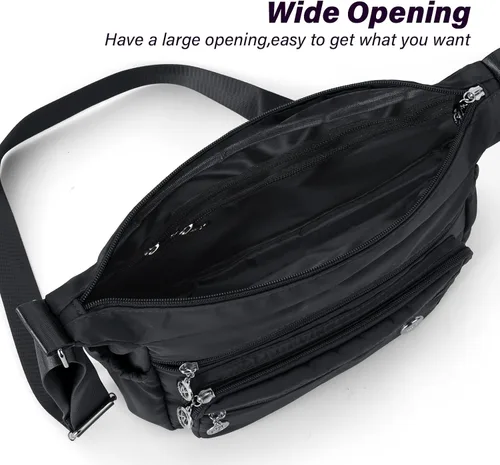 Miniatura 7 de Bolsos cruzados para mujeres, espaciosos con múltiples bolsillos, bolso de hombro para damas, cartera cruzada de moda tipo tote con asa superior
