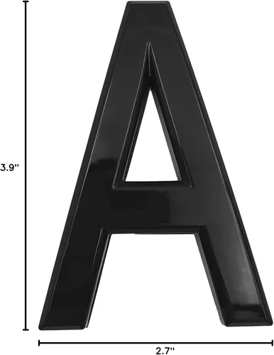 Miniatura 4 de Cobata Números autoadhesivos de dirección de casa/calle de 3.9 pulgadas - Números autoadhesivos para buzón/puerta - Caracteres de la A a la Z