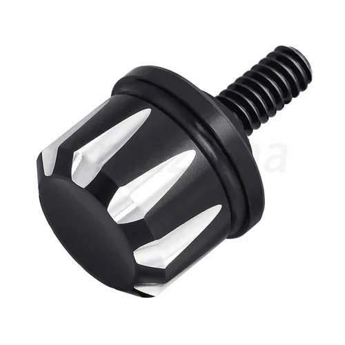 Miniatura 6 de Amazicha Tornillo de tornillo de asiento negro de acero inoxidable compatible con asiento Harley Davidson con rosca de 1/4 "-20