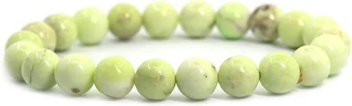Miniatura 110 de Amandastone Pulsera elástica de cuentas redondas de 0.315 in con piedras preciosas naturales de 7 pulgadas