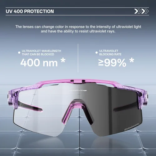 Miniatura 7 de KAPVOE Gafas de sol de ciclismo fotocromáticas para bicicleta de montaña, transparentes, MTB en bicicleta, equitación, béisbol, correr, golf, para 09
