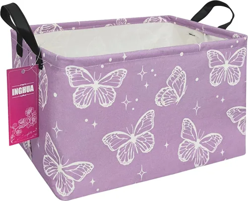 Miniatura 20 de Cesta de Almacenamiento Rectangular Organizador de Tela para Juguetes, Libros, Ropa, Regalos, Mascotas - Perfecto para Hogar, Oficina, Guardería