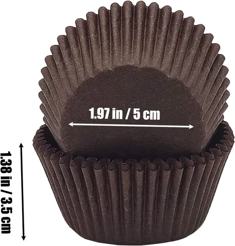 Miniatura 5 de Forros de papel para magdalenas de café de grado alimenticio para magdalenas de chocolate, tamaño estándar, 500