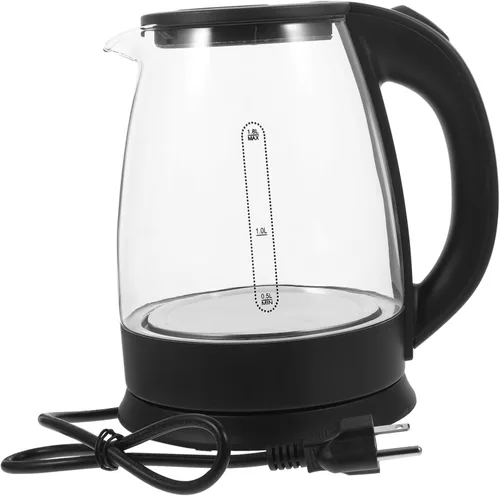Mikinona Hervidor de agua eléctrico de gran capacidad, caldera de apagado automático, cuerpo de borosilicato alto, caldera multifuncional para