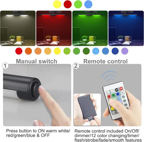 Miniatura 38 de LUXSWAY - Iluminación LED inalámbrica para marcos de fotos, iluminación recargable para exhibición de arte, clip para cuadros, luces para sobre