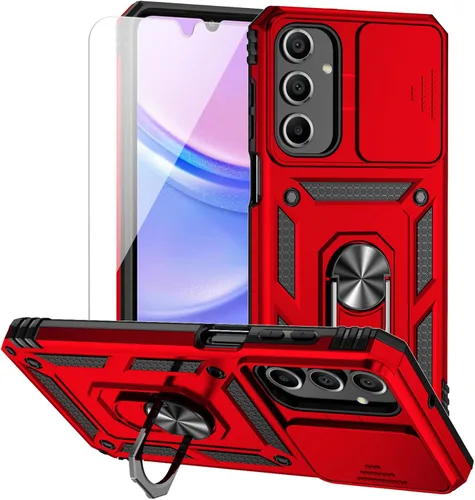Miniatura 13 de Funda para Samsung Galaxy A16 5G con cubierta para lente de cámara, protector de pantalla HD, doble capa de grado militar, probada contra caídas