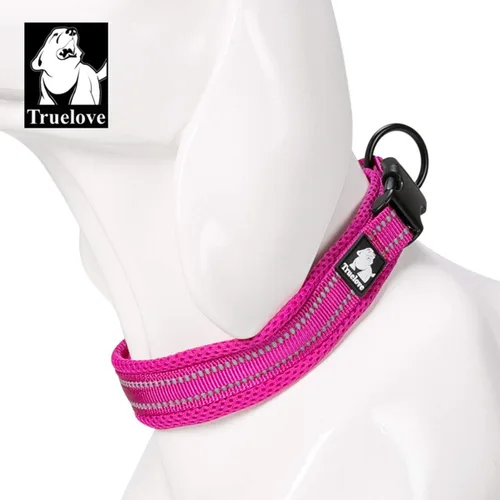Miniatura 28 de Truelove TLC5011 - Collar para perro reflectante con hebilla Duraflex de alta calidad, cincha de nailon de alta calidad, sin estrangulamiento, Negro