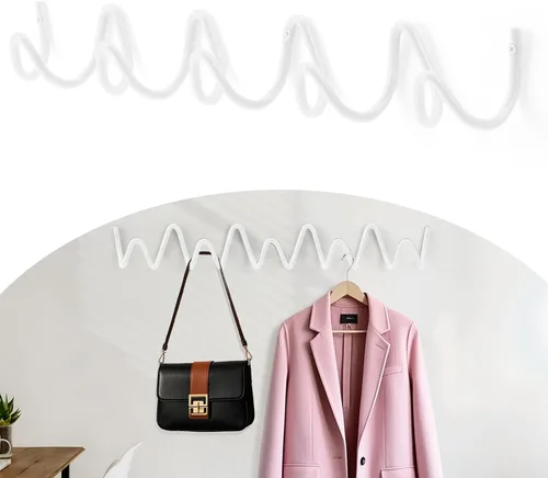 Miniatura 9 de Perchero de Pared con Montaje en Pared, Ganchos de Pared Creativos con Capacidad de 20KG, Fácil Instalación, Ganchos Multiusos para Abrigo, Negro