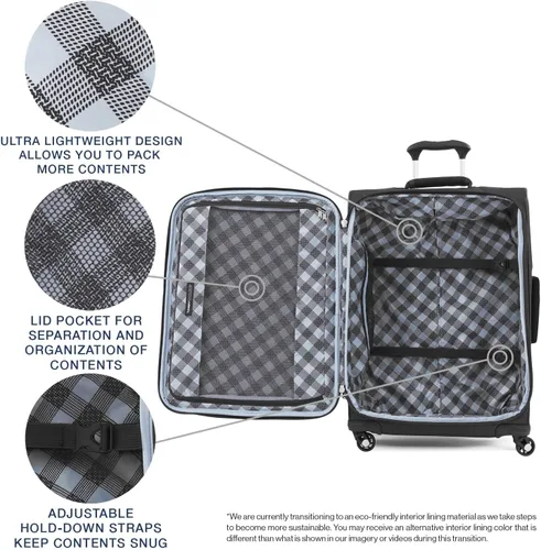 Miniatura 4 de Travelpro Maxlite - Maleta con ruedas giratorias (extensible, 5 lados suaves), Negro), 401176901