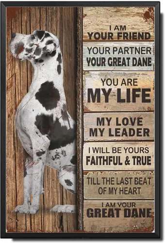 Miniatura 33 de Lygond Letrero de metal con texto en inglés "I Am Your Friend", regalo para amantes de Doberman, amantes de los perros, impresiones artísticas