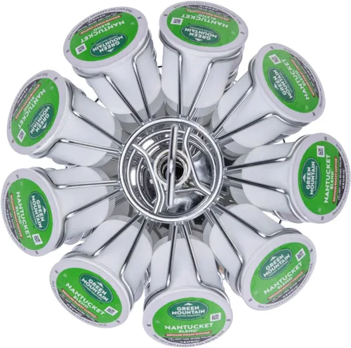 Miniatura 5 de Soporte para cápsulas de café K de almacenamiento de 4 niveles compatible con 36 cápsulas K-Cup 27 vainas-3 niveles