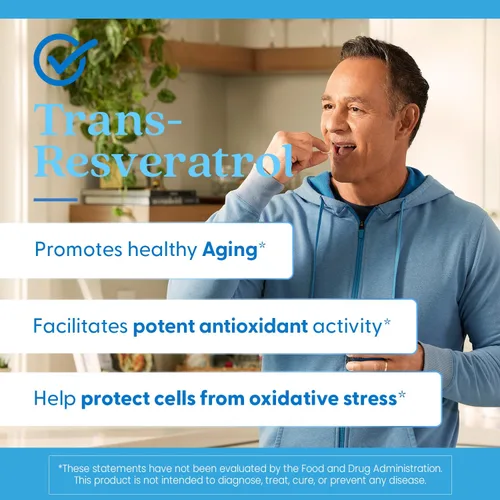 Miniatura 6 de Doctor's Best Suplemento Trans Resveratrol 600 mg para hombres y mujeres - Cápsulas de trans-resveratrol 98% puro para nutrición, apoyo a la salud