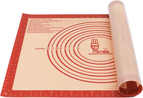 Miniatura 10 de Tapete de Silicona Antiadherente para Repostería Grande con Medidas de 16'' por 20'' para Tapete de Silicona para Hornear, Mostrador, Rodillo