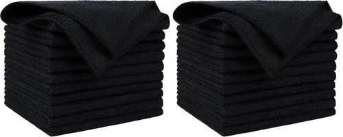 Miniatura 45 de AIDEA Paño de Limpieza de Microfibra Negro 10PK, Toallas de Microfibra para Autos, Paños de Lavado Premium, Paños para Limpiar Polvo Libres