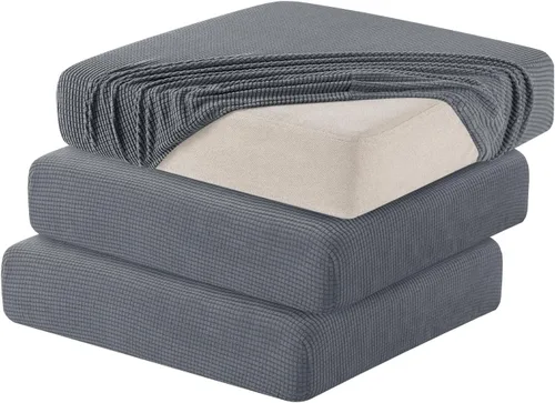 Hokway Funda elástica protectora deslizante para cojines/sofá Gris claro