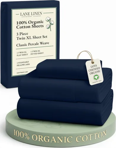 Miniatura 99 de LANE LINEN Sábanas 100% algodón orgánico para cama tamaño King, sábanas de percal suave, transpirables, de lujo, estilo hotelero, lavables a 09