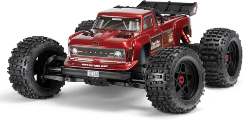 ARRMA Camión RC Outcast 4X4 4S BLX 1/10 4WD Camión de acrobacias RTR (batería y cargador no incluidos), rojo, ARA4410V2T4
