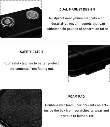 Miniatura 3 de KVAEY 1 pieza Caja magnética para llaves, soporte impermeable para llaves para interiores y exteriores con imán fuerte, contenedor portátil