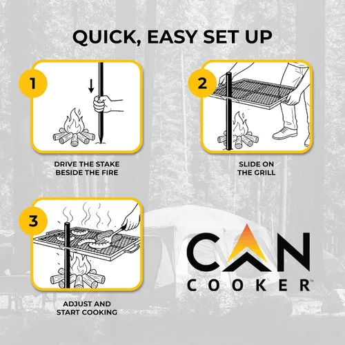Miniatura 12 de GameMaker Parrilla de Cocina de Fuego Abierto – Parrilla de Fogata Portátil para Cocina de Llama Abierta, Fogatas, Anillos de Fuego al Aire Libre