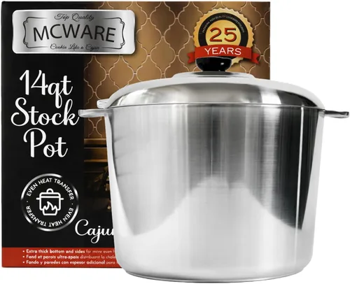 Miniatura 2 de McWare by Cajun Classic Cookware - Olla de 14 cuartos de galón con tapa