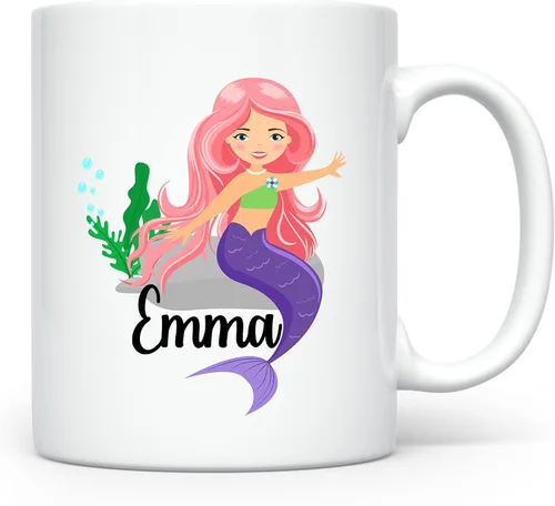 Miniatura 6 de Taza Personalizada para Niños, Niños, Niñas Taza Personalizada de Chocolate Caliente, Cacao, Café y Leche Regalo de Cumpleaños con Nombre D05