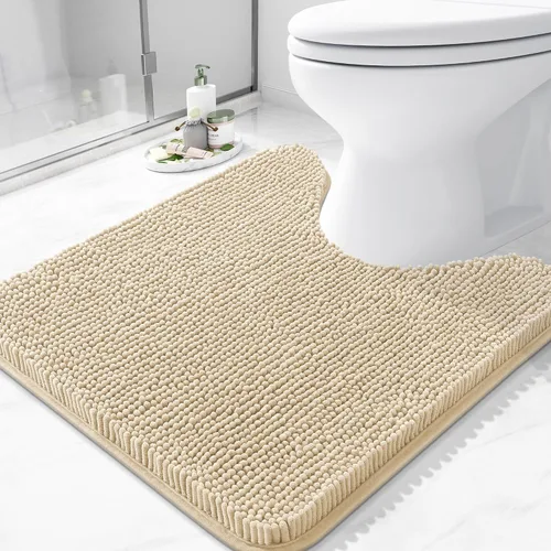 Miniatura 179 de Arotive Alfombras de baño de felpilla extrasuaves y absorbentes, de 24 x 16 pulgadas, lavables a máquina, parte trasera de goma antideslizante