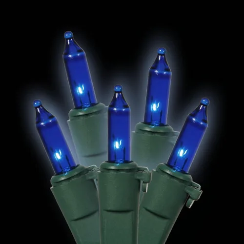 Miniatura 2 de Vickerman 100 mini luz azul en cable verde, 33' cadena de luz de Navidad