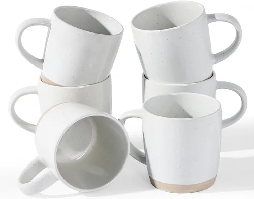 Miniatura 42 de famiware Mercury - Tazas de café de 13 onzas, juego de 4 tazas de café con asa, tazas para café con leche, té caliente, capuchino, moca, cacao, negro