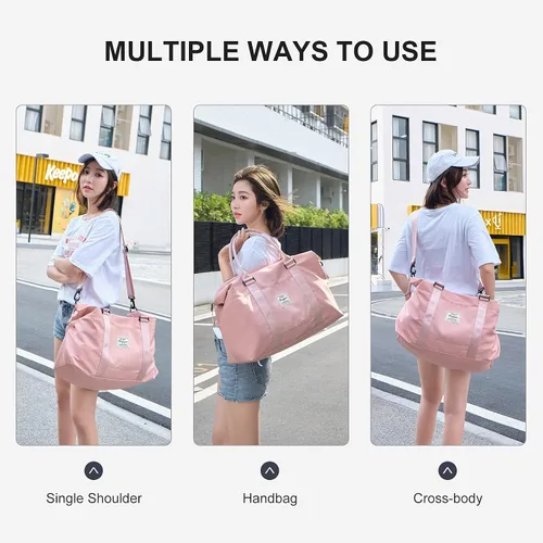 Miniatura 7 de Sport Travel Duffle Bag Large Gym Tote Bag for Women, Weekender Bag Carry on Bag for Airplane, Ladies Beach Bag Overnight Bag Waterproof Bag Luggage