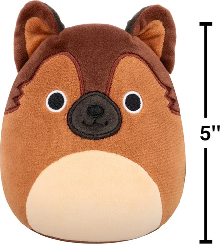 Miniatura 4 de Squishmallows Mario The German Shepard original de 5 pulgadas – Peluche oficial de Jazwares (pequeño)