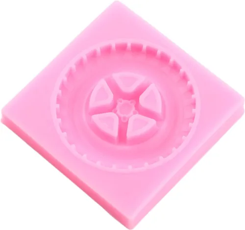 Miniatura 8 de Zixiang Molde redondo 3D para fondant, molde de silicona con forma de rueda de camión para decoración de pasteles, decoración de cupcakes, arcilla