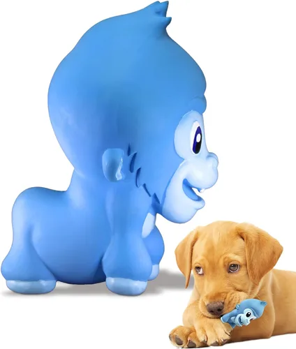 PetSport Naturflex Tiny Tots Gorilla Toy - Durable y duradero, material no tóxico, chirriador interno, juguete de goma para perros, ideal para juego