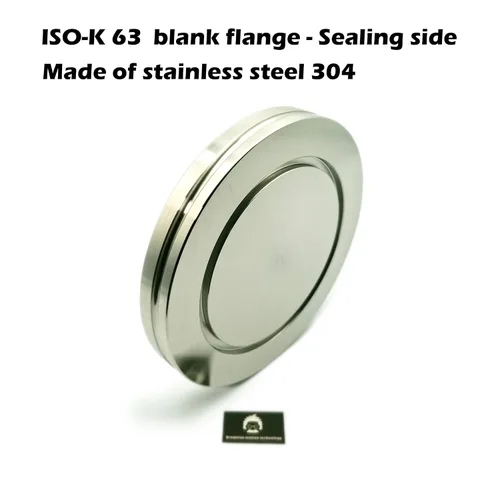 Miniatura 3 de ISO-K 63 Brida ciega de brida en blanco, hecha de acero inoxidable 304, abrazadera de garra (1 unidad)
